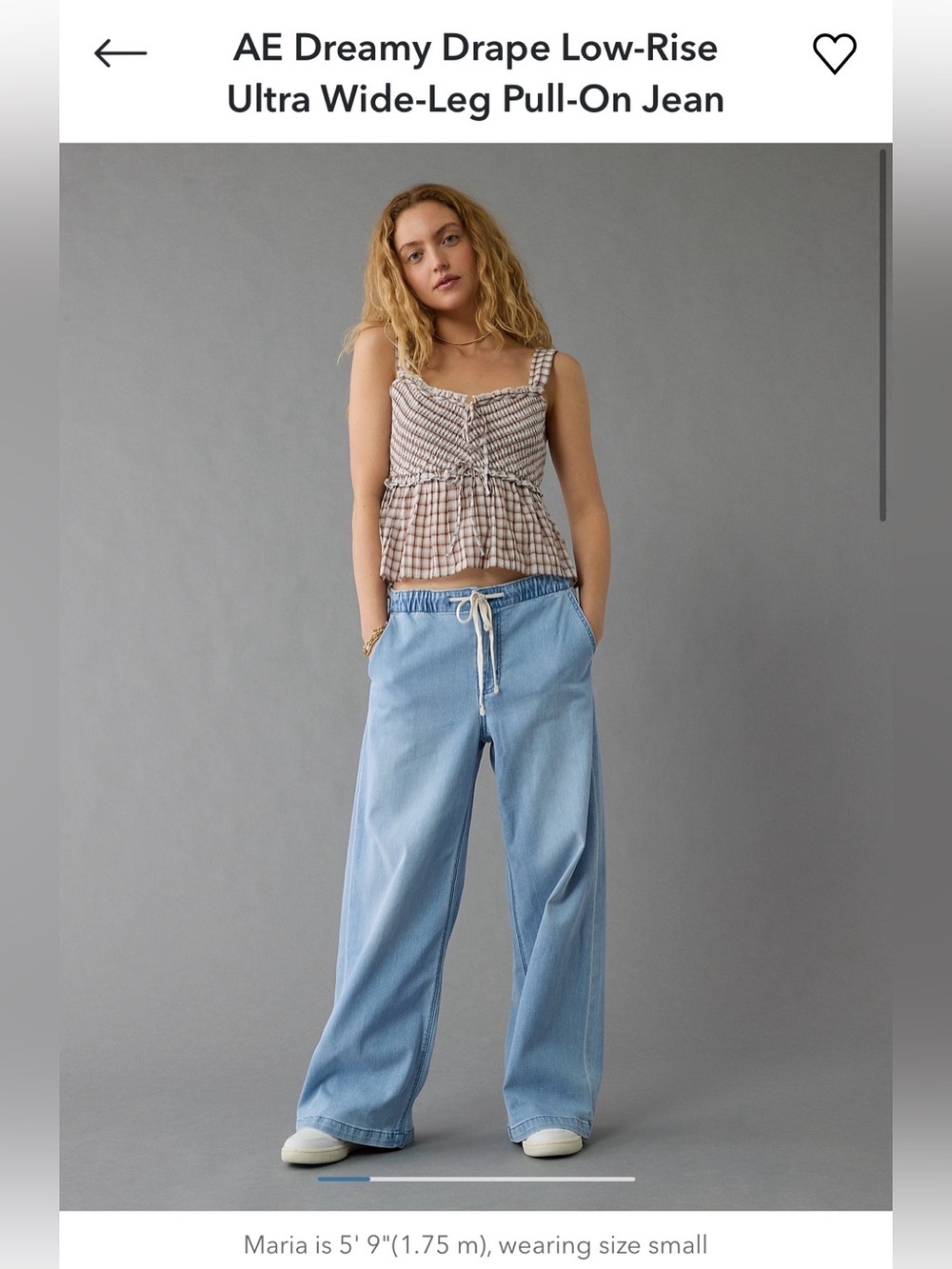 American Eagle - Low-Rise Ultra Wide Leg Pull-On Jean